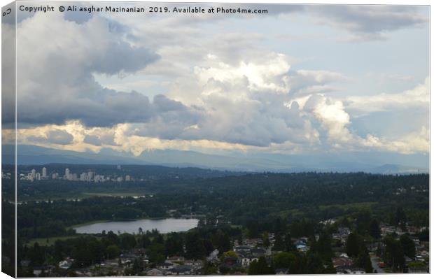 A nice view of Deer Lake,Burnaby  Vancouver, Canad Canvas Print by Ali asghar Mazinanian