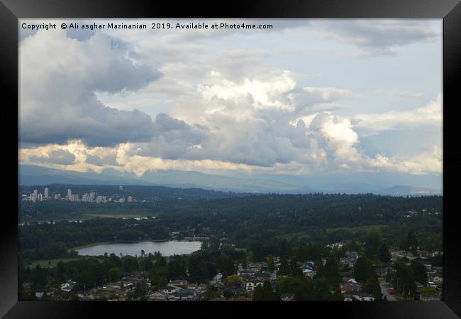A nice view of Deer Lake,Burnaby  Vancouver, Canad Framed Print by Ali asghar Mazinanian
