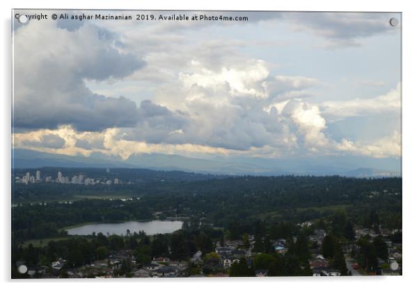 A nice view of Deer Lake,Burnaby  Vancouver, Canad Acrylic by Ali asghar Mazinanian