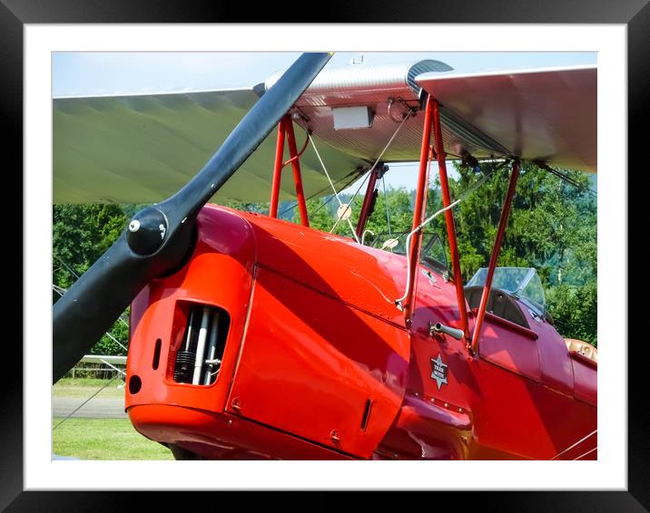 De Havilland DH.82 Tiger Moth  Framed Mounted Print by Mike C.S.