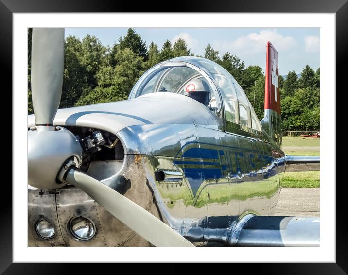 Pilatus P-3 Aircraft   Framed Mounted Print by Mike C.S.