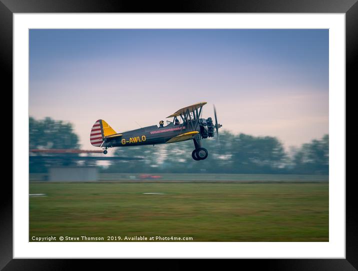 Coming In to Land Framed Mounted Print by Steve Thomson