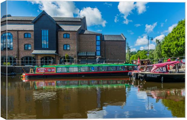 Brecon Canal Basin 1 Canvas Print by Steve Purnell