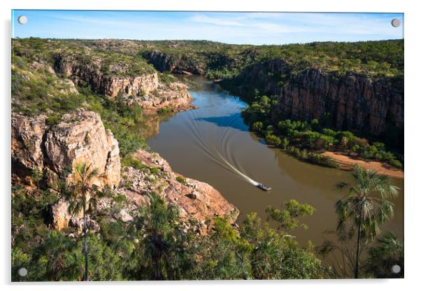 Australia, Northern Territory, Katherine. Nitmiluk Acrylic by Andrew Michael