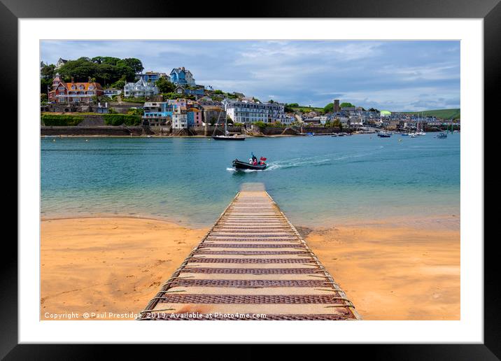 Salcombe view from the Ferry Slipway Framed Mounted Print by Paul F Prestidge