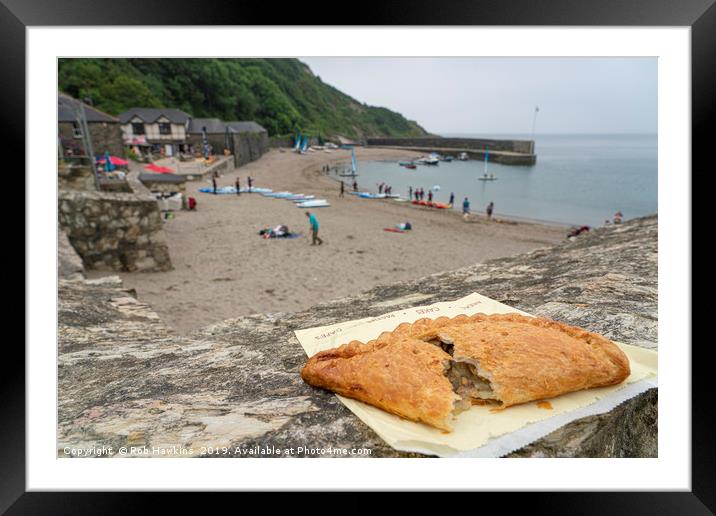 Polkerris Pasty Framed Mounted Print by Rob Hawkins