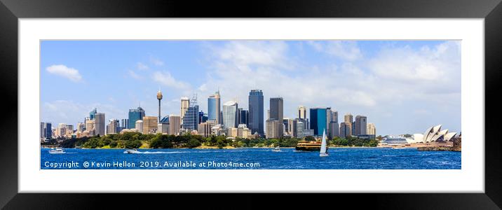 Panorama of the Central Business District Framed Mounted Print by Kevin Hellon