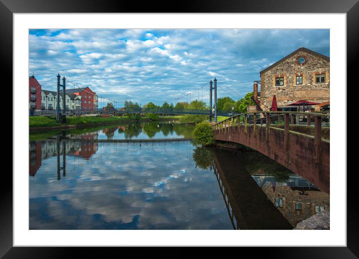 Exeter Quayside in early morning Framed Mounted Print by Andrew Michael