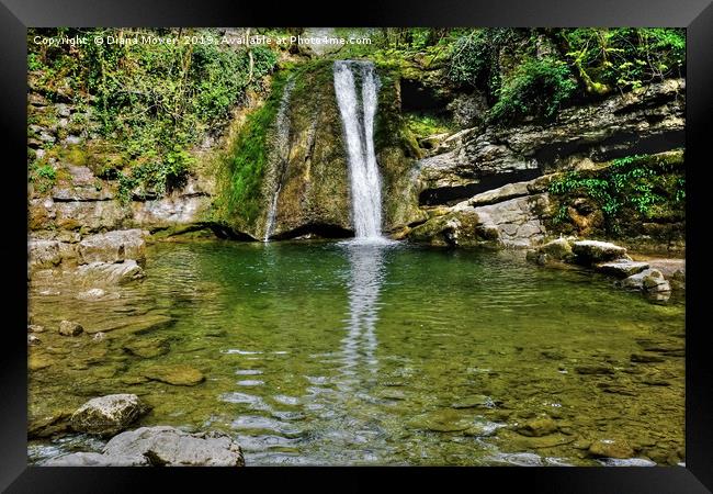 Janets Foss Waterfall Framed Print by Diana Mower