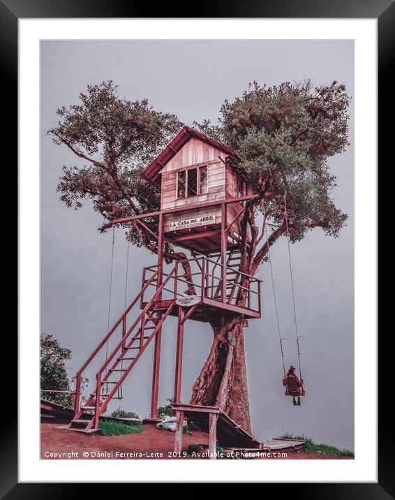 Treehouse Banos Ecuador Framed Mounted Print by Daniel Ferreira-Leite