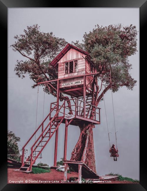Treehouse Banos Ecuador Framed Print by Daniel Ferreira-Leite