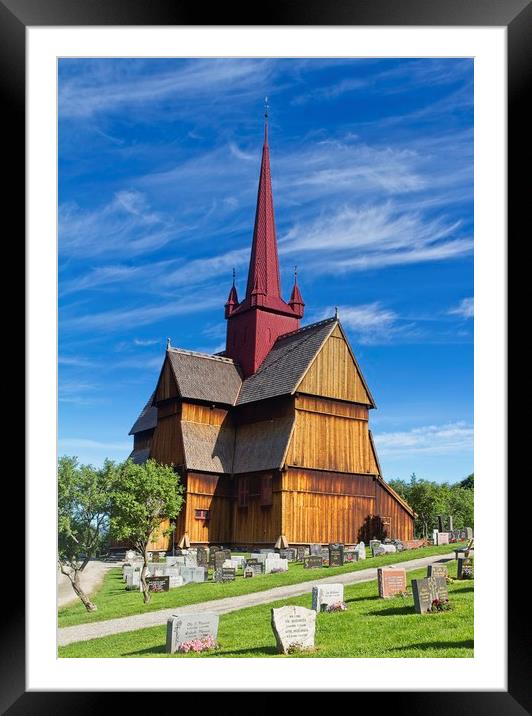 Ringebu Stave Church Framed Mounted Print by Hamperium Photography