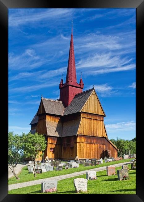 Ringebu Stave Church Framed Print by Hamperium Photography