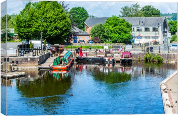 Brecon Canal Basin 3 Canvas Print by Steve Purnell