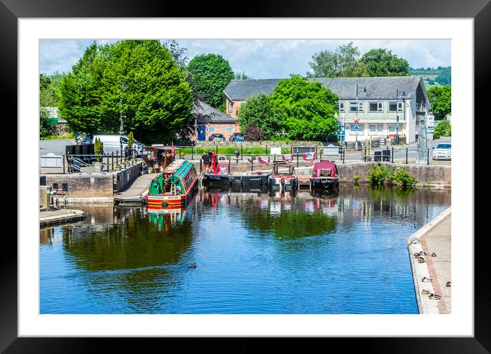 Brecon Canal Basin 3 Framed Mounted Print by Steve Purnell