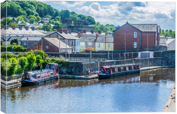 Brecon Canal Basin 4 Canvas Print by Steve Purnell