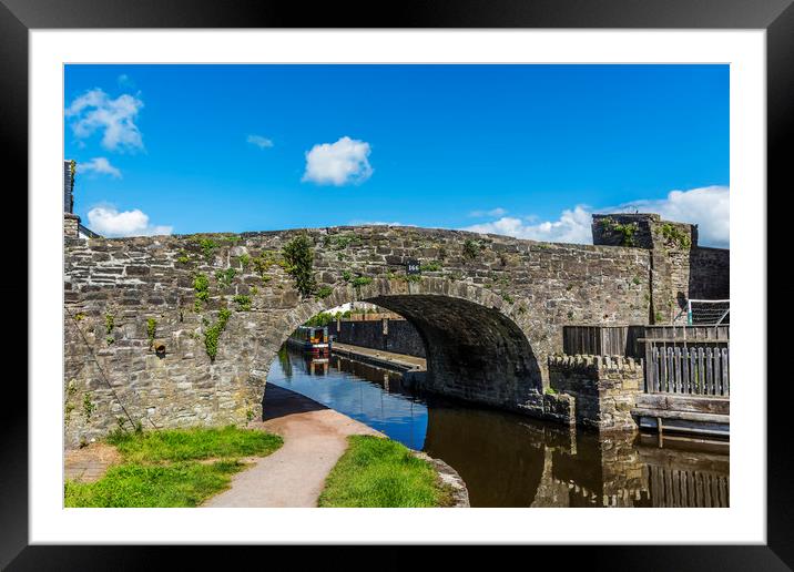 Bridge 166 Brecon Canal Basin Framed Mounted Print by Steve Purnell