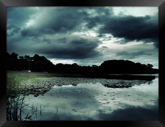 Evening Approaching Lake Of Menteith,Scotland Framed Print by Aj’s Images