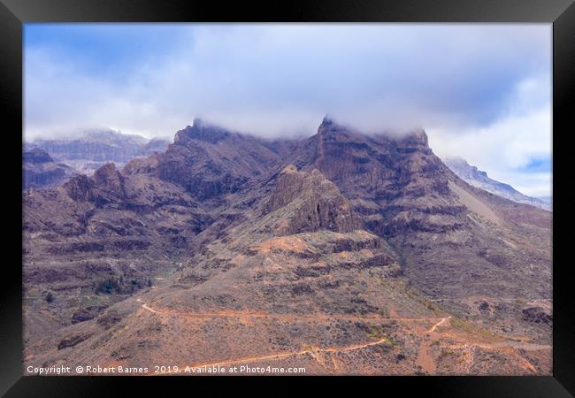 Mountain Clouds of Gran Canaria Framed Print by Lrd Robert Barnes