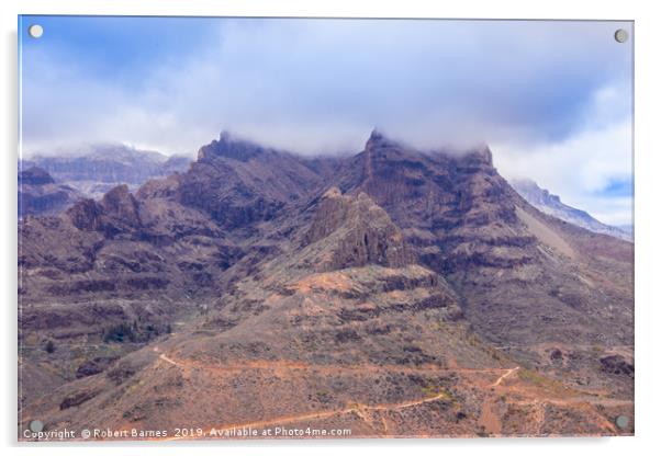 Mountain Clouds of Gran Canaria Acrylic by Lrd Robert Barnes