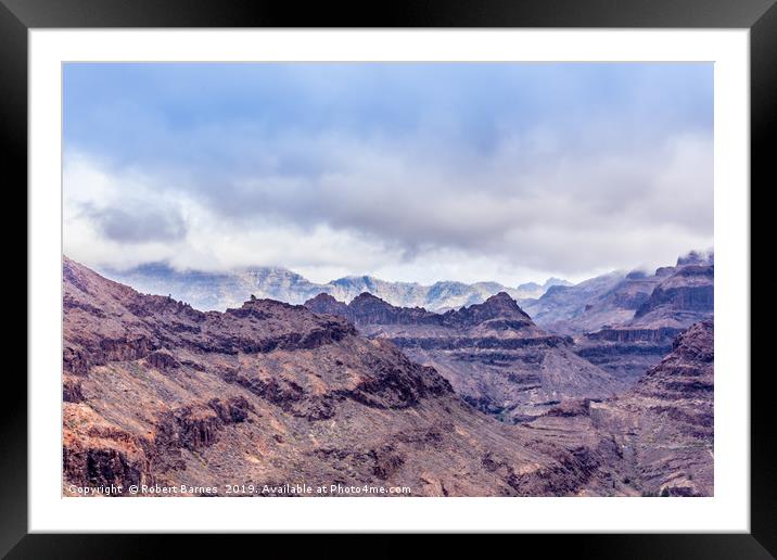 The Mountain Peaks of Gran Canaria Framed Mounted Print by Lrd Robert Barnes