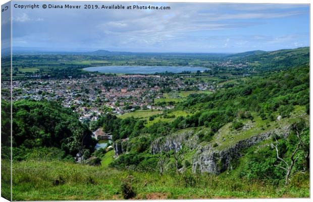 Cheddar Gorge Somerset  Canvas Print by Diana Mower