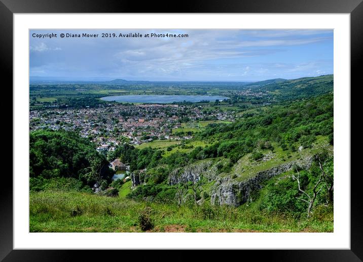 Cheddar Gorge Somerset  Framed Mounted Print by Diana Mower
