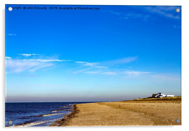 Snettisham Beach, West Norfolk  Acrylic by John Edwards