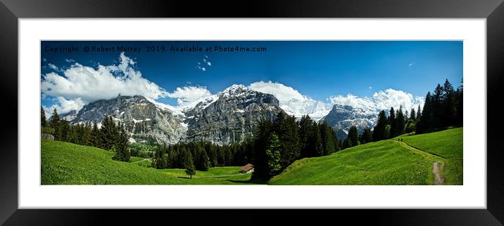 Alpine Panorama, Switzerland Framed Mounted Print by Robert Murray