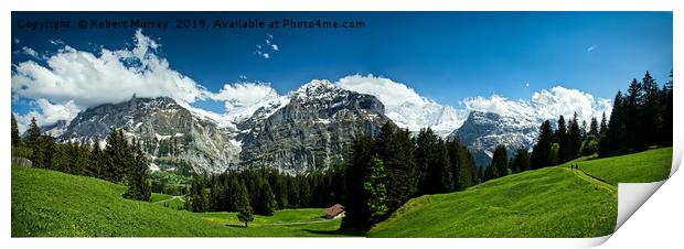 Alpine Panorama, Switzerland Print by Robert Murray