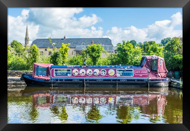 Narrow Boat Hey Jude Framed Print by Steve Purnell