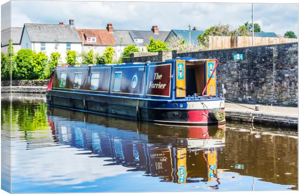 Narrow Boat The Farrier Canvas Print by Steve Purnell