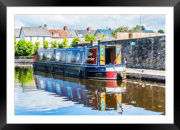 Narrow Boat The Farrier Framed Mounted Print by Steve Purnell