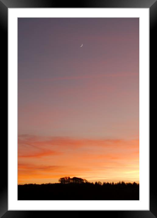 Winters Sunset  Framed Mounted Print by Simon J Beer