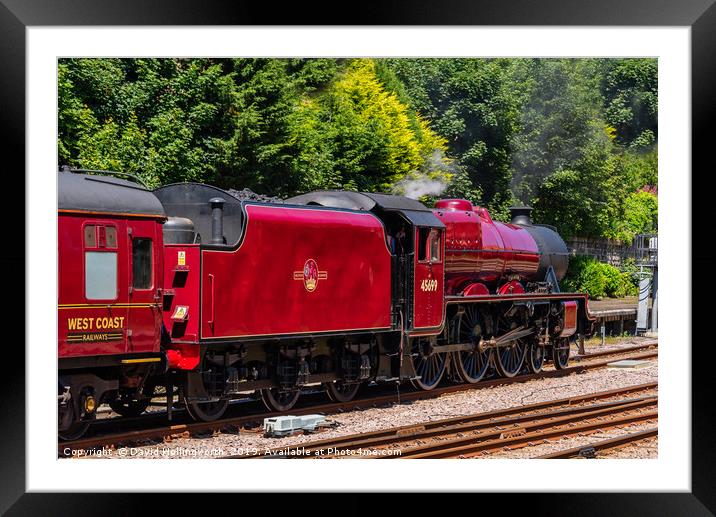 Steam Locomotive Galetea Framed Mounted Print by David Hollingworth