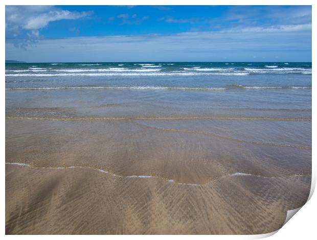 Westward Ho! shoreline on the North Devon coast Print by Tony Twyman