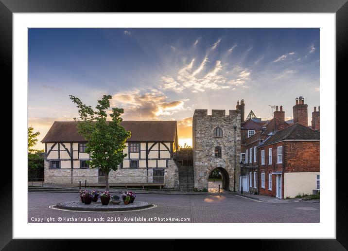 Southampton Old Town Walls Framed Mounted Print by KB Photo