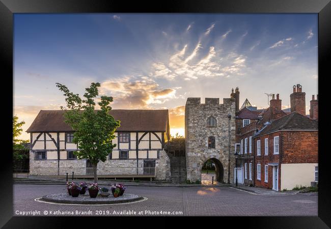Southampton Old Town Walls Framed Print by KB Photo
