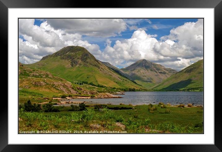 "3D Clouds at Wast Water" Framed Mounted Print by ROS RIDLEY