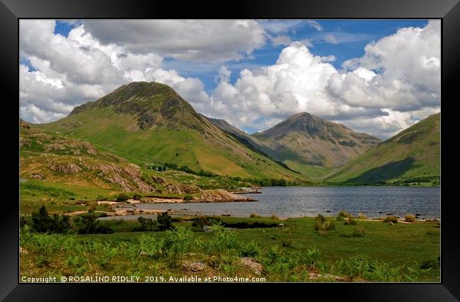 "3D Clouds at Wast Water" Framed Print by ROS RIDLEY