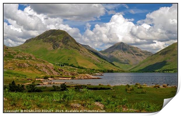 "3D Clouds at Wast Water" Print by ROS RIDLEY