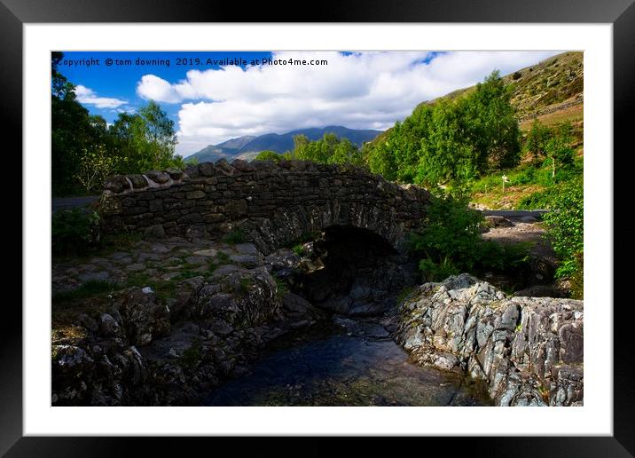 Ashness bridge Framed Mounted Print by tom downing