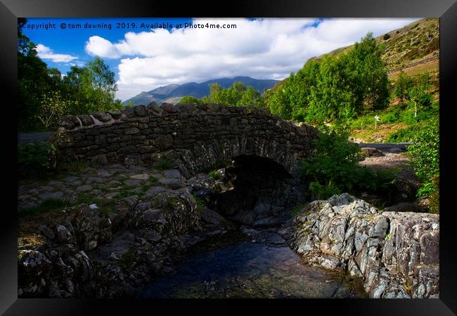 Ashness bridge Framed Print by tom downing