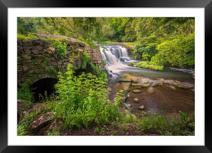 Monsal Dale Weir Framed Mounted Print by Paul Andrews