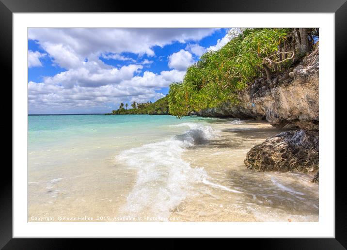 Easo beach, Lifou, New Caledonia, South Pacific Framed Mounted Print by Kevin Hellon