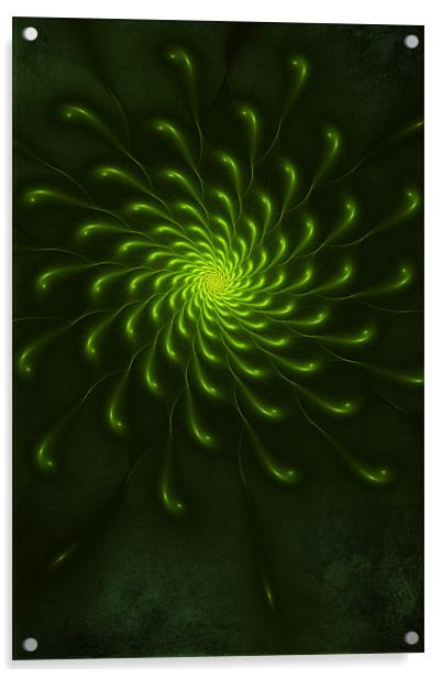 Green Paint Acrylic by John Edwards