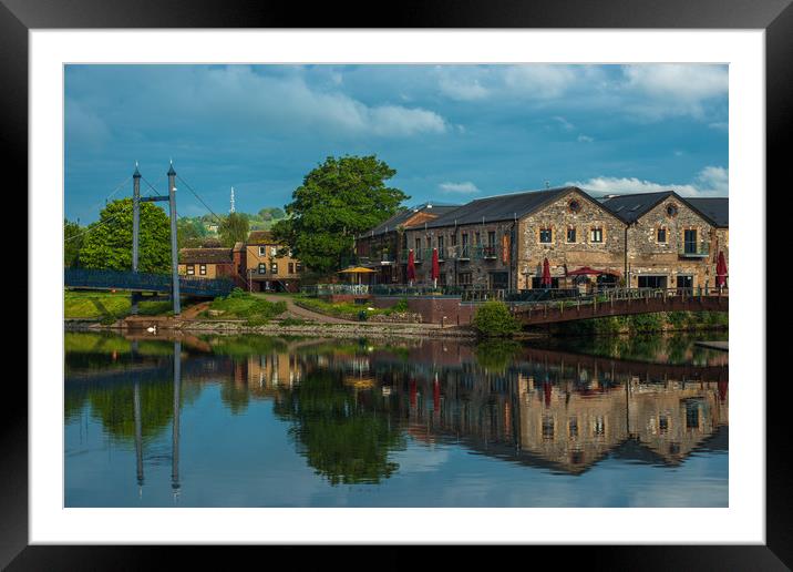 Exeter Quayside in early morning 2 Framed Mounted Print by Andrew Michael