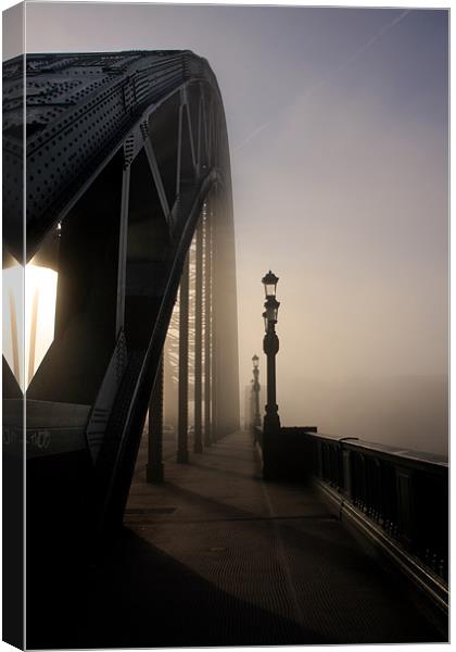 The fog on the Tyne Canvas Print by Gail Johnson