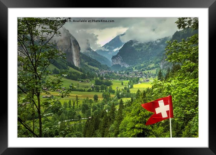 Lauterbrunnen Valley, Switzerland. Framed Mounted Print by Robert Murray