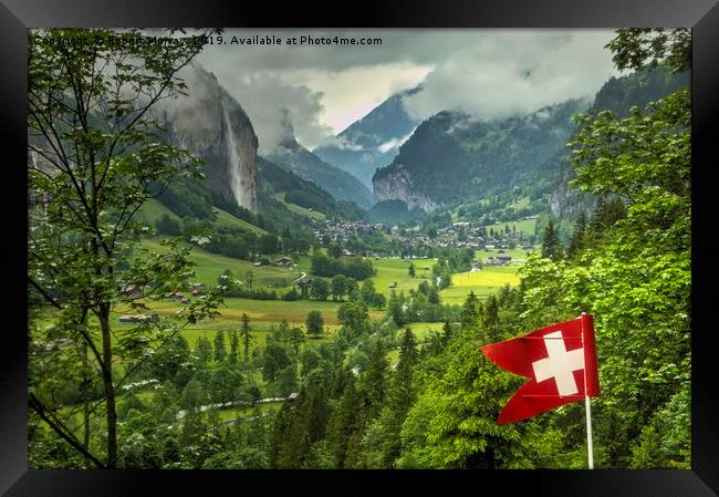 Lauterbrunnen Valley, Switzerland. Framed Print by Robert Murray